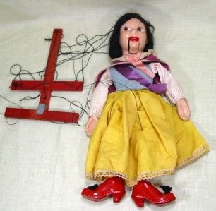antique snow white marionette puppet