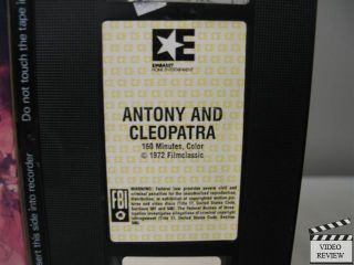 Antony and Cleopatra VHS Charlton Heston Hildegard Neil Eric Porter 