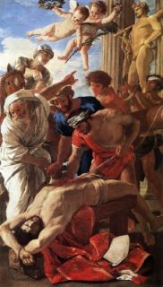 93kb jpg painting of The Martyrdom of Saint Erasmus, by Nicolas 