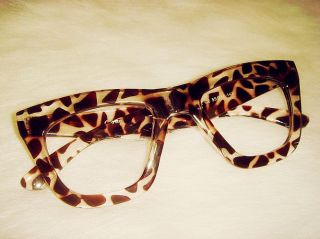 description fashion retro classic vintage leopard glasses no lenses 