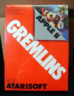 CASE 6 New/SEALED APPLE II GREMLINS Games by ATARI 1984 (for IIe, II+ 