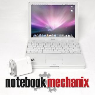 Apple iBook G4 12 1 1 07GHz 384MB RAM 30GB HDD White Laptop OS x 10 5 