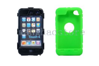 Clear Green Assembly Heavy Duty Case ,Make Your iPod Touch 4 Safe 