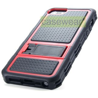   your Apple iPhone 5 with Black Red Pro Guard Kickstand Hard Case