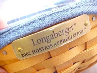 Sweet Little Longaberger 2002 Hostess Appreciation Basket