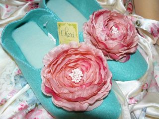   SHOES Ultra Femme *PINK CABBAGE ROSE* Aqua/PINK HOUSE SHOES SLIPPERS