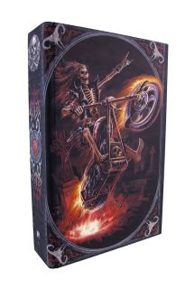 made of cold cast resin this licensed anne stokes hell rider box