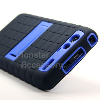 Aqua Blue Armadillo Kickstand Hard Case Cover for Motorola Droid RAZR 
