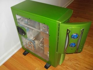APEVIA X PLEASURE GN Green Aluminum ATX Full Tower Computer Case