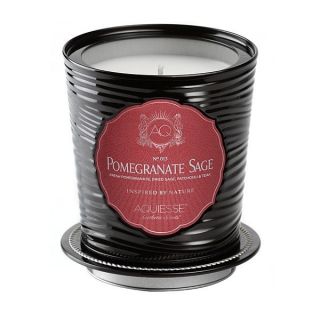Aquiesse Pomegranate Sage Large Tin Candle New 2012