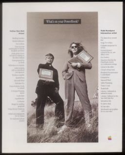 1993 Todd Rundgren Photo Apple PowerBook Computer Ad