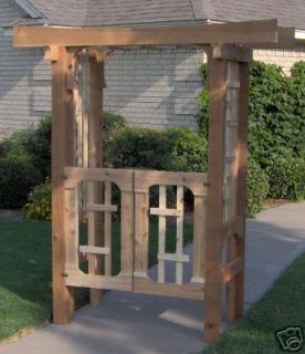 New Japanese Style Cedar Garden Arbor Pergola with Gate