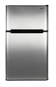 Haier 3 3 CU ft 2 Door Compact Refrigerator Freezer Virtual Steel 
