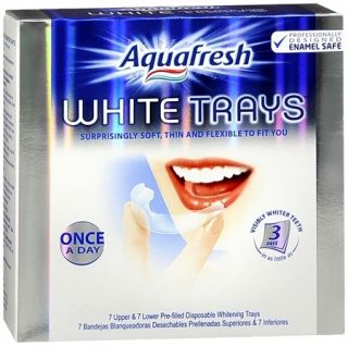 AQUAFRESH WHITE TRAYS 7 UPPER 7 LOWER ONCE A DAY 