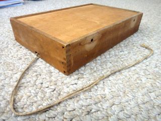 antique Wood Blocks Architectural Building w Box Child Toy Pull Wagon 