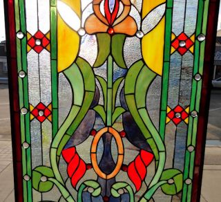 Argyle Tulip Stained Glass Window RK 1029