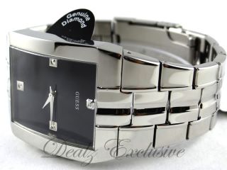 GUESS U10014G1 Real DIAMOND Stainless Steel Bracelet Mens Watch