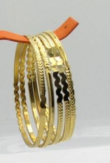 Super Cute 14k Gold Overlay Girls Bangle Bracelet Set for Ages 2 7 