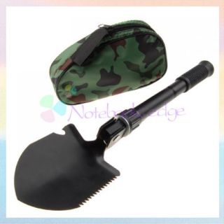 Camp Army Military Survival Folding Shovel Pick w Bag
