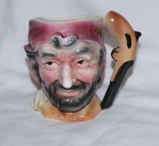 Pirate Face Mug with Pistol Handle Vintage Hand Painted Arnart 5th Ave 