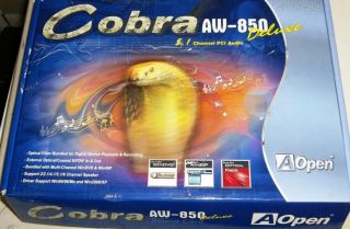 AOpen Cobra AW PCI AW850DELUXE Sound Card s PDIF Optical Audio 5 1 