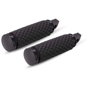 ARLEN NESS SOFT TOUCH BILLET SMOOTH BLACK DIMPLED RUBBER FOOTPEGS FOR 