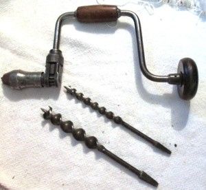 Vintage Old Brace and Bit Hand Drill Tools