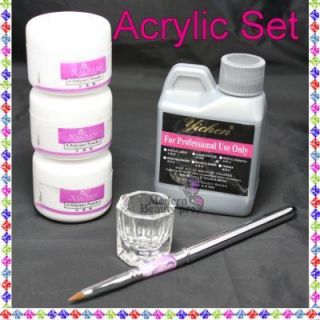 Acrylic Liquid Powder Pen Dappen Dish Nail Art Kit 46