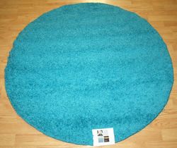 New Area Rug Picadilly 5 Round Turquoise Carribean Blue Bright Teen 