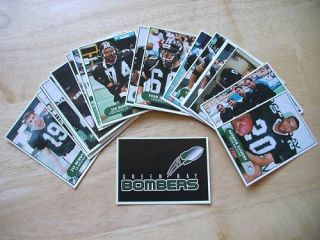 1998 Arena Football League Green Bay Bombers AFL Card Set 30 Cards 