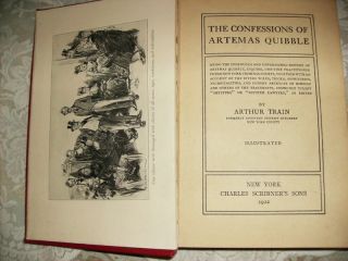 Confessions Artemas Quibble by Train HC Book Illus Nice WOW Antique 