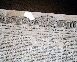   WATERLOO Napoleon Bonaparte Wellesley Duke Wellington 1815 Newspaper