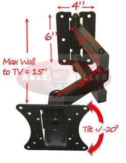 New Articulating LCD TV Monitor Arm Wall Mount 10 24