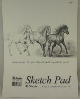 New Sketch Book Pad 40 Sheet 9x12 Art Paper Craft