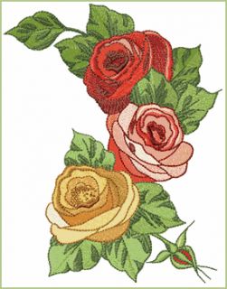ABC Designs 9 Romantic Roses Machine Embroidery Designs Set 5x7 inch 
