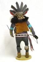 Vintage 1970s Hopi ARTHUR HOLMES SR Carved 22 Black Ogre (Nataska 