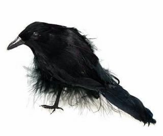 Pc Artificial Black Feather Crows Fake Decorative Halloween Crow 