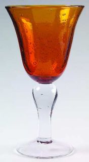 manufacturer artland crystal pattern iris amber piece water goblet 