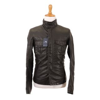 Armani Jeans Dark Brown Hooded Full Zip Jacket Coat US S EU 48