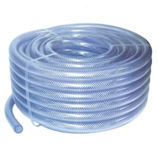 2M Reinforced Clear PVC Braided Hose Water Pipe Flexible Plastic 