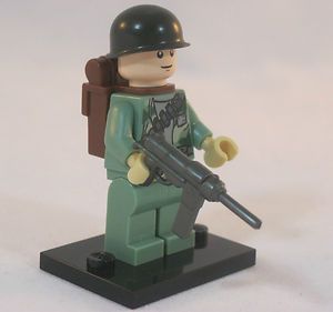 LEGO US Army INFANTRY SOLDIER Marine Corps USMC WW2 Military Figure 