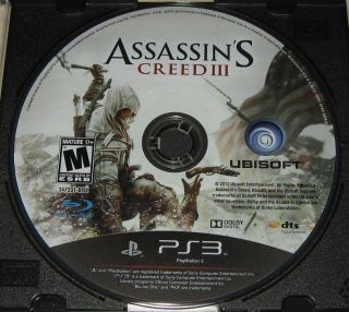 Assassins Creed 3 (Playstation 3, 2012) (Game Disc Only) MINT 