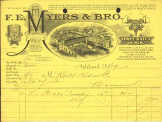 Ashland Ohio, F.E Myers & Bro 2 Diff,1910 Pumps Factory Historic 1870 