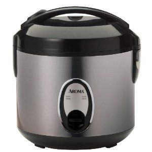 New Aroma 2 8 Cup Stainless Steel Rice Cooker Fast SHIP
