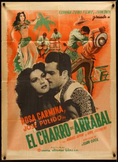 El Charro Del Arrabal 1948 Mexican Poster Rosa Carmina