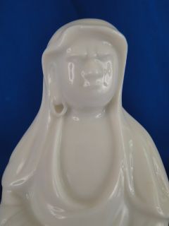 Antique 18C. Chinese Blanc De Chine Porcelain Figure Holding Shoe 