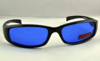 Blue Lens Sunglasses Biker Death Metal Thrash Black
