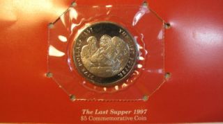 1997 $5 Marshall Islands Last Supper Commemorative Coin