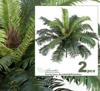   will receive in this bid: TWO 25 Cycas Palm Artificial Silk Plants