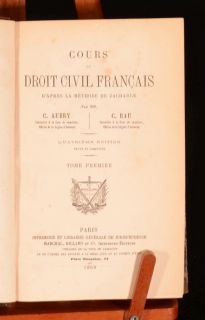   Cours De Droit Civil Francais DApres La Methode De Zachariae By Aubry